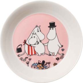 Moomin by Arabia Mumins Familienzeit Teller / Untertasse Ø 15 cm rosa, creme