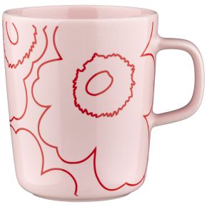 Marimekko Unikko Piirto Oiva Tasse / Becher 0,25 l rosa, rot