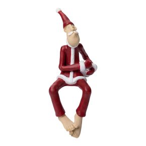 Nääsgränsgården Weihnachtsmann Ove mit Geschenk Höhe 12 cm rot