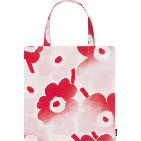 Marimekko Unikko Häivähdys Tragetasche (Öko-Tex) 43x44 cm hellrosa, rosa, weiß, rot