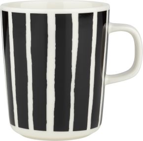 Marimekko Piccolo Oiva Tasse / Becher 0,25 l cremeweiß, schwarz