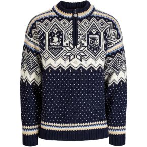 Dale of Norway Herren Pullover Trondheim off white, indigo Skiweltmeisterschaft 2025