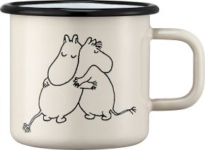 Muurla Mumins Mumin & Snorkmädchen Tasse / Becher Emaille 0,37 l Special Edition 80 Jahre beige, sch