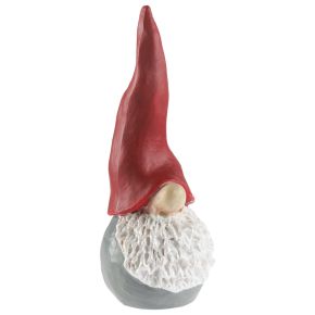 Nääsgränsgården Tomte Hoher Hut Höhe 19 cm grau, rot