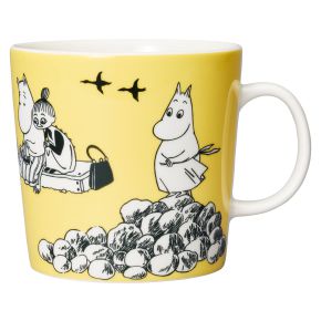 Moomin by Arabia Mumins Tasse / Becher 0,4 l gelb, cremeweiß, schwarz