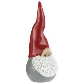 Nääsgränsgården Tomte Hoher Hut Höhe 26 cm grau, rot