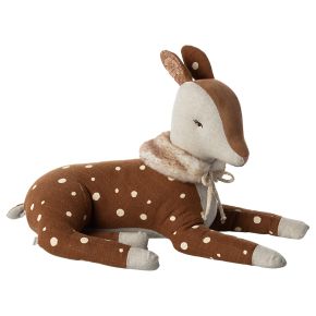 Maileg Gemütliches Bambi Höhe 22,5 cm Breite 36 cm braun, cremeweiß Stofftier