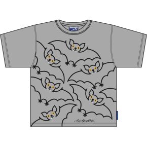 Bo Bendixen Unisex Kinder T-Shirt grau Fledermaus