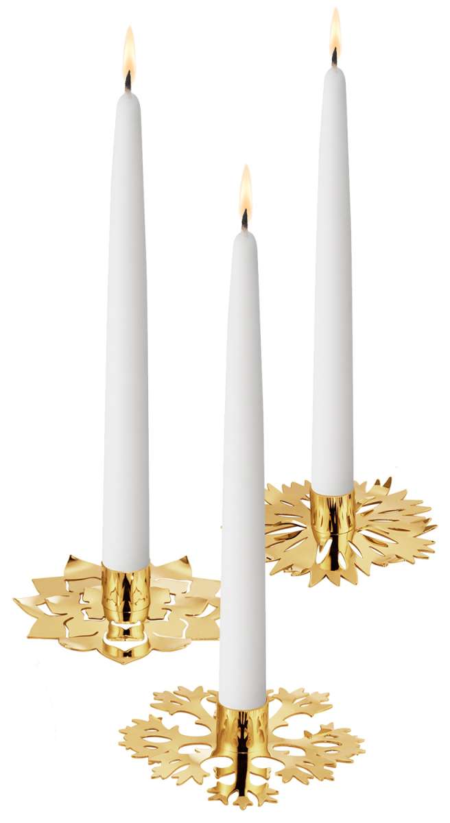 Jensen Weihnachten 2022 Jensen Weihnachten 2020 Eisblume Kerzenständer Set 3 tlg. gold