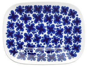 Rörstrand Mon Amie Platte 22x28 cm weiß, dunkelblau