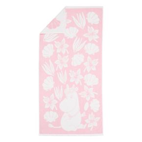 Moomin by Arabia Mumins Snorkmädchen Muscheln Duschtuch 70x140 cm (Öko-Tex) rosa, creme