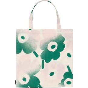 Marimekko Unikko Häivähdys Tragetasche (Öko-Tex) 43x44 cm weiß, hellrosa, grün