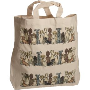 Nääsgränsgården Hunde Tragetasche 42x48 cm 2 Griffe beige, mehrfarbig