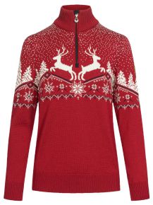 Dale of Norway Damen Merino Pullover mit Kragen Dale Christmas V2