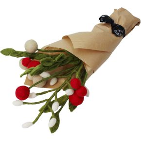 Gry & Sif Weihnachten Bouqet Blumen Gita Höhe 37 cm grün, rot