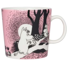 Moomin by Arabia Mumins Liebe Tasse / Becher 0,4 l rosa, cremeweiß, schwarz