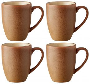 Bitz Steingut Tasse / Becher mit Henkel 0,3 l Set 4 Stk.