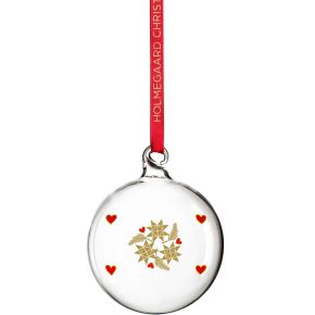 Holmegaard Weihnachten 2024 Ann-Sofi Romme Baumschmuck Chistbaumkugel klar, gold, rot