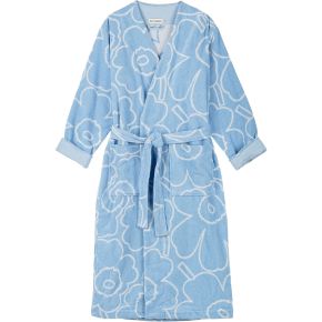 Marimekko Damen Bademantel (Öko-Tex) hellblau, cremeweiß Piirto Unikko