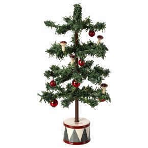 Maileg Puppenmöbel Maus Weihnachtsbaum Höhe 16 cm grün, rot, cremeweiß