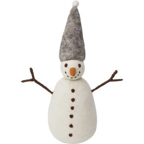 Gry & Sif Weihnachten Schneemann Höhe 27 cm hellgrau