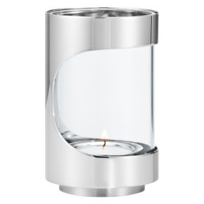 Georg Jensen Chrome Contours Teelichtleuchter Höhe 11,7 cm