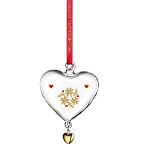 Holmegaard Weihnachten 2024 Ann-Sofi Romme Baumschmuck Herz klar, gold, rot